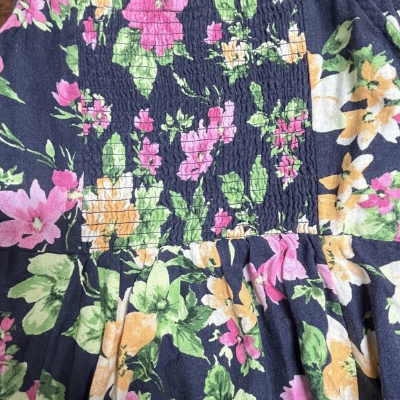 NWT Old Navy Linen Rayon Midi Dress L Petite Boho Cottage‎ Coastal Prairie - Picture 13 of 16